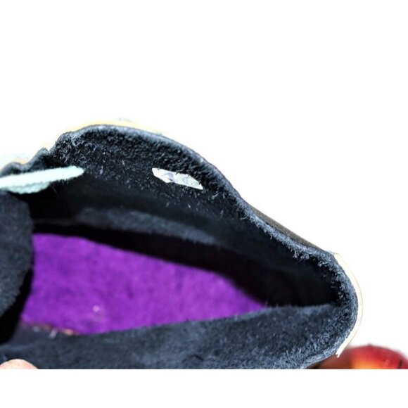 Vintage 80s Hand Painted Leather Ankle Boots Sz 40 Rainbow City Skyline Signed S - Picture 10 of 10